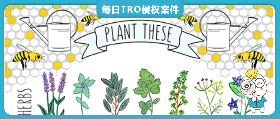【26-cv-341】一张蜜蜂植物插画告70家跨境店铺，Hannah Mae Rosengren发起版权侵权TRO诉讼！