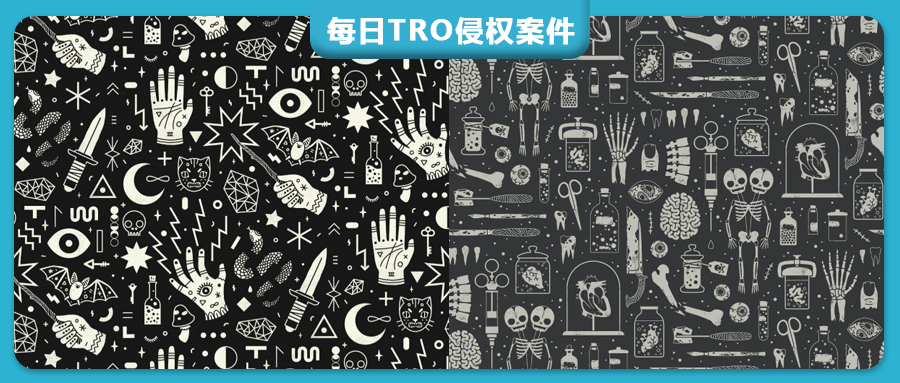 【26-cv-6474】29个跨境店铺被TRO被告名单已公开，2张Camille Chew 暗黑奇幻图案版权起诉，涉及纺织家居、3C数码配件、日用杂货品类。