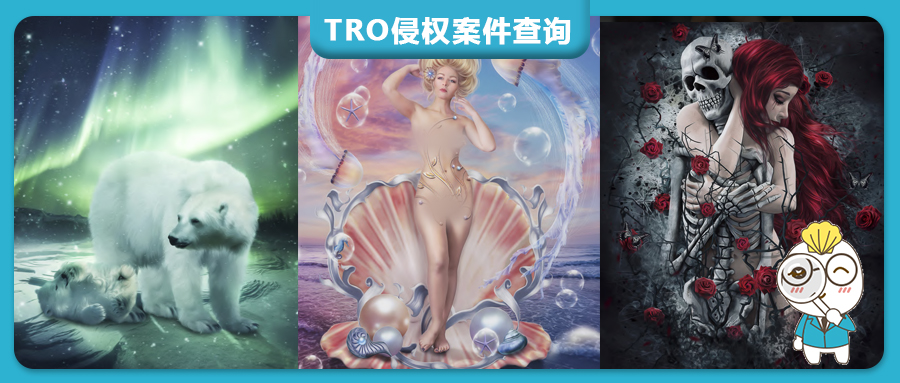 79家店铺踩雷！这3幅网红梦幻风装饰画高危，极光、人鱼、暗黑唯美艺术版权TRO维权，加拿大艺术家Jessica Allain多平台追责【26-cv-1666】